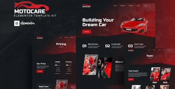 Motocare – Automotive Elementor Template Kit